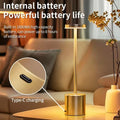 LED Table Lamp Hotel Wireless Rechargeable Desk Lamp Touch Switch Table Lamp Metal Retrolight for Bedroom Living Room Restaurant